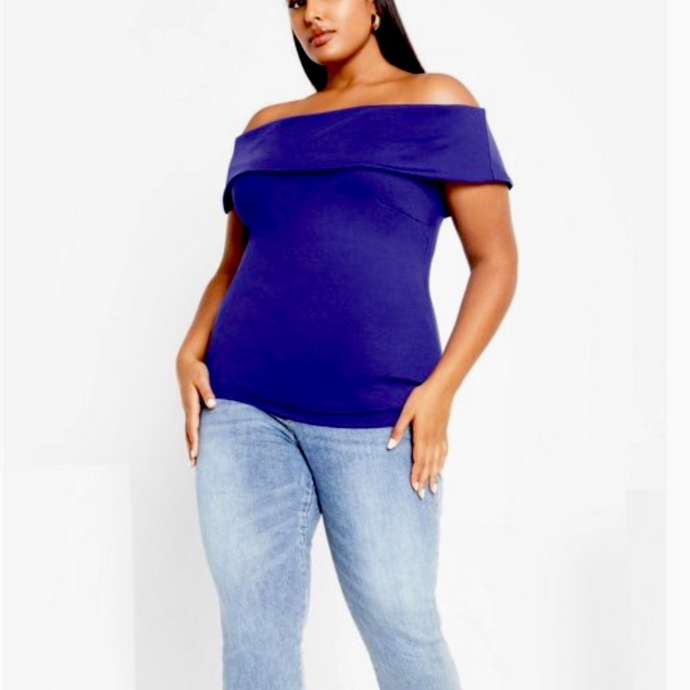 48)  CITY CHIC | Women's Plus Size Marseille Top
- ultra marine  NWT size XL